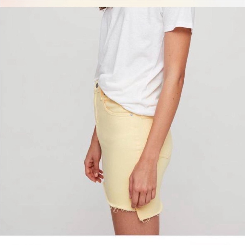 Aritzia Yellow Denim Skirt - Picture 3 of 3